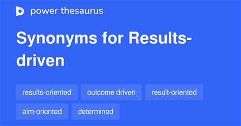 results driven synonym